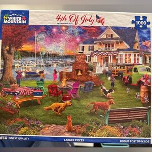 White Mountain 4th of July Puzzle - Red, Blue, Green